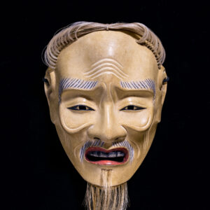 【買い半額】【琴》送料無料 日本美術 三郎作 能 時代木彫 能面 狂言面 石王尉 TE113 その他