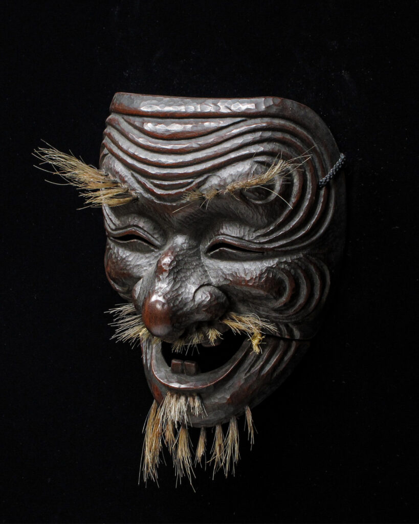 能面 黒式厨 黒翁 三番叟（黒色尉） — 能面作家 川井 清雲