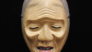 新品　能面　尉 姥　じょう うば 二条探月　小ぶり　インテリア　桐箱入り 新品 能面 尉 姥 じょう うば 二条探月 小ぶり インテリア 桐箱入り